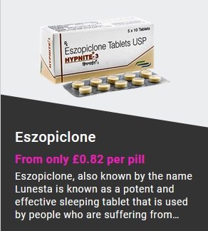 Buy Eszopiclone Online | Affordable Sleep Aid